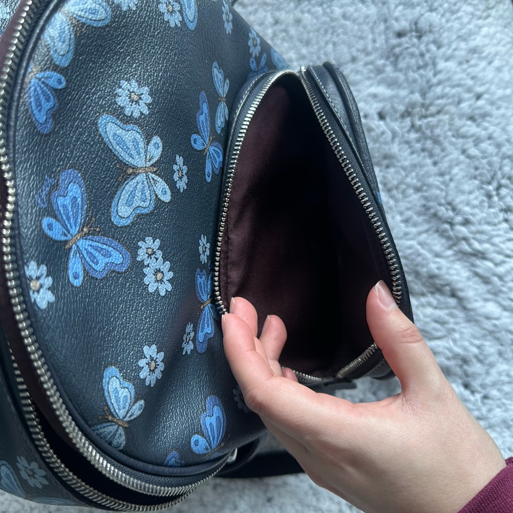 Coach Black and Blue Butterfly Backpack
